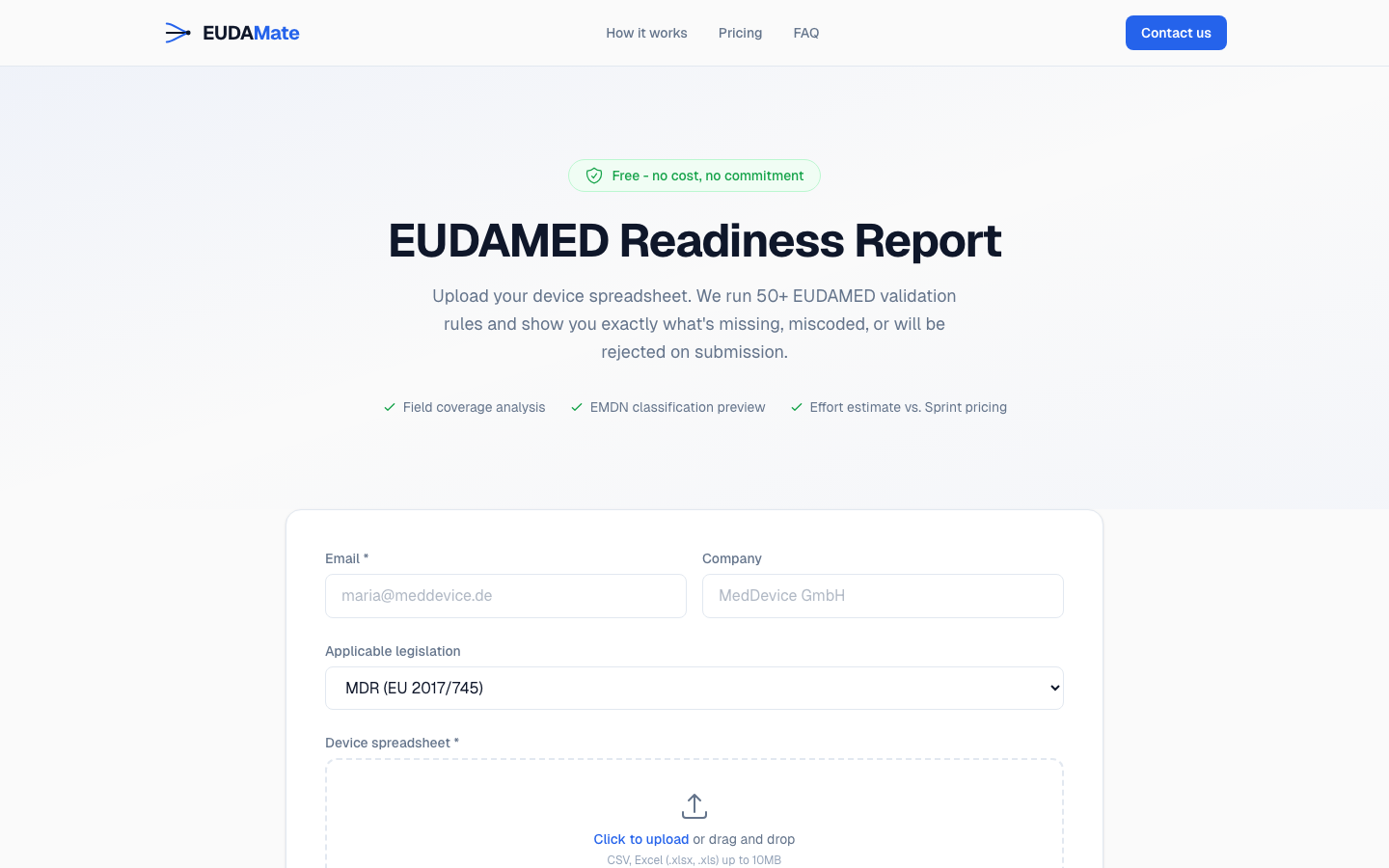 EUDAMate EUDAMED Readiness Report